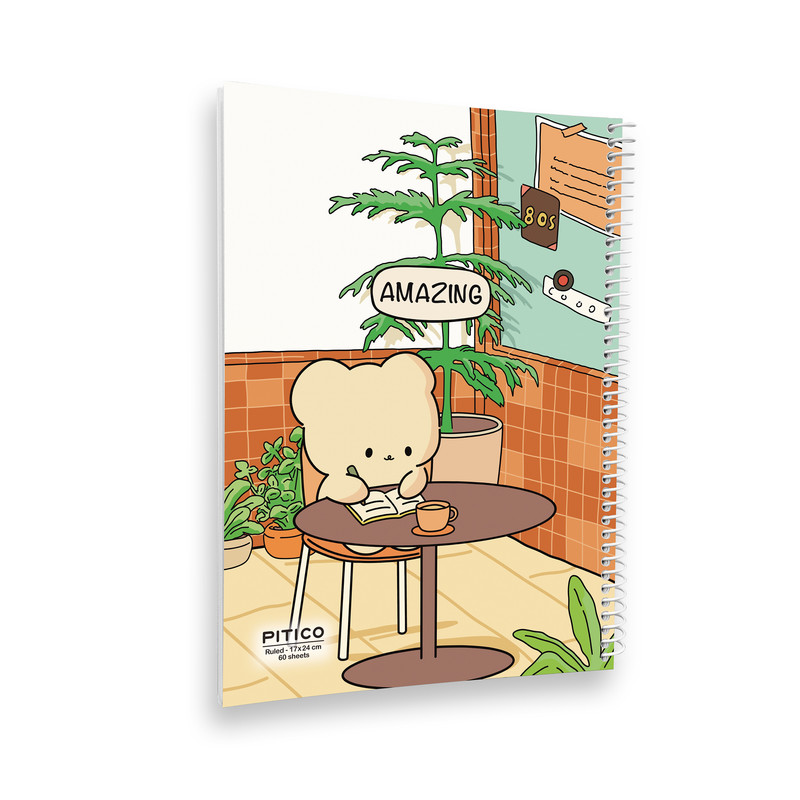 دفتر مشق 60 برگ پیتیکو مدل مجلد طرح تدی کیوت کد 381