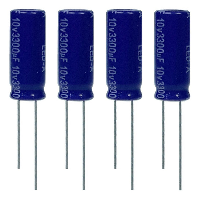 خازن الکترولیت 3300 میکروفاراد 10 ولت آکسبوم مدل TEC-33210 بسته 4 عددی