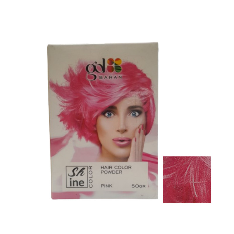 پودر دکلره گلباران مدل GB وزن 50 گرم رنگ صورتی