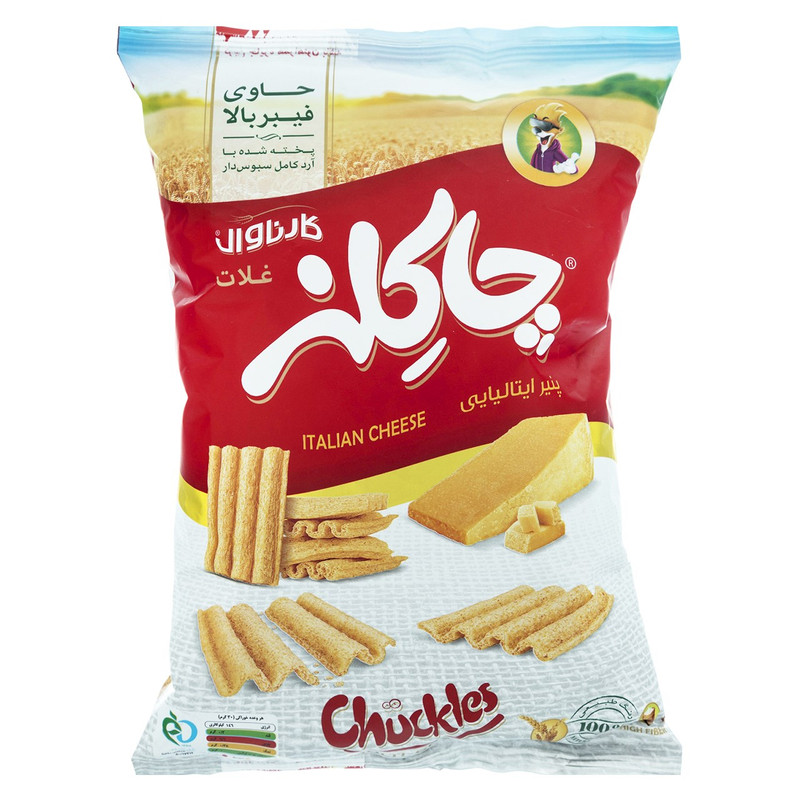 خرید و قیمت چیپس غلات با طعم پنیر ایتالیایی چاکلز مقدار 85 گرم