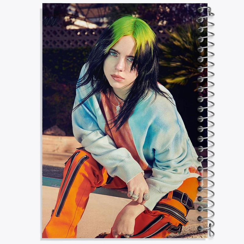 دفتر مشق 50 برگ خندالو مدل بیلی آیلیش Billie Eilish کد 19154