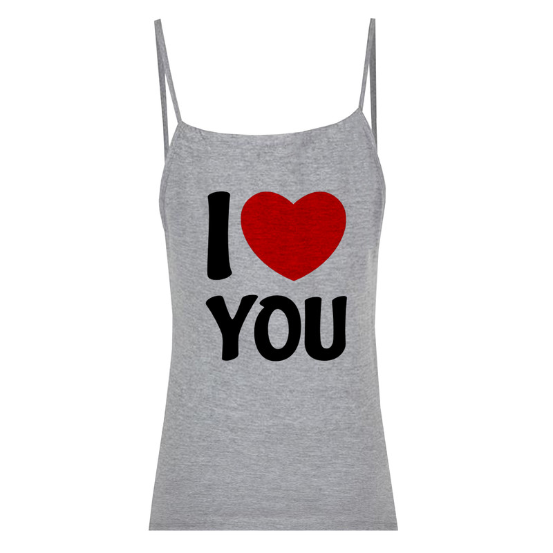 خرید و قیمت تاپ زنانه طرح I LOVE YOU کد F43