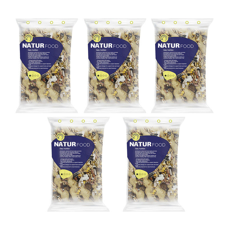 غذای طوطی ملنگو نیچر فود مدل 1 ستاره وزن 500 گرم بسته 5 عددی