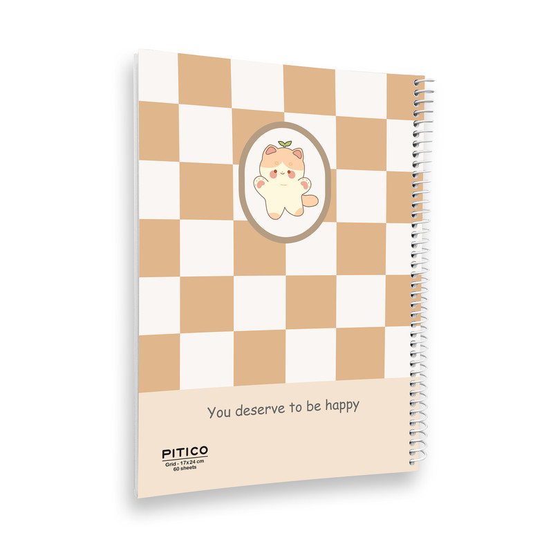 خرید و قیمت دفتر شطرنجی 60 برگ پیتیکو مدل گربه کوچولو کد 390