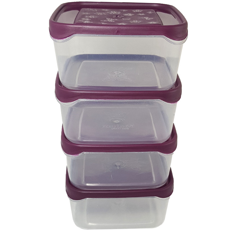 خرید و قیمت ظرف نگهدارنده ماهان پلاستیک مدل FOOD KEEPER بسته 4 عددی