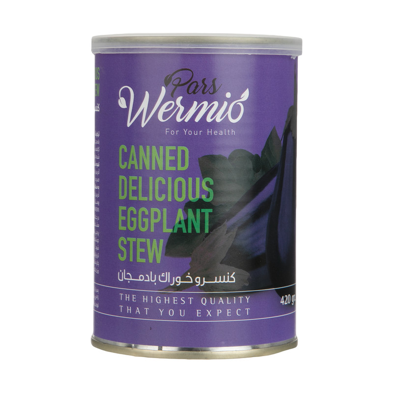 خرید و قیمت کنسرو خوراک بادمجان پارس ورمیو - 420 گرم