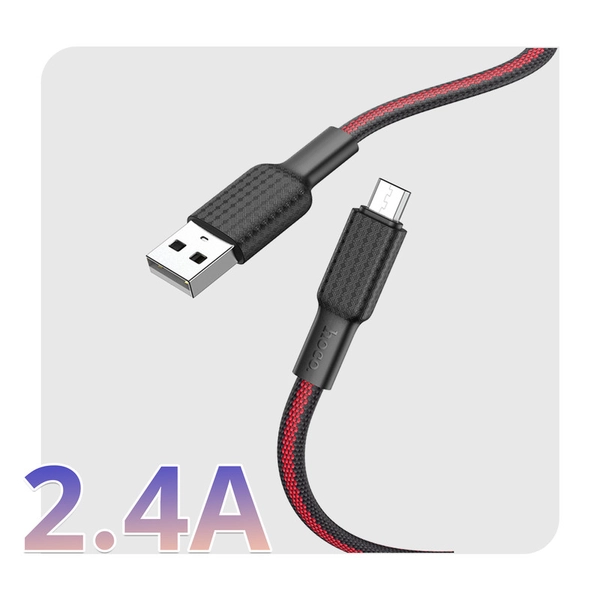 کابل تبدیل USB به MICROUSB هوکو مدل X69 ANTI-WINDING طول 1 متر 33