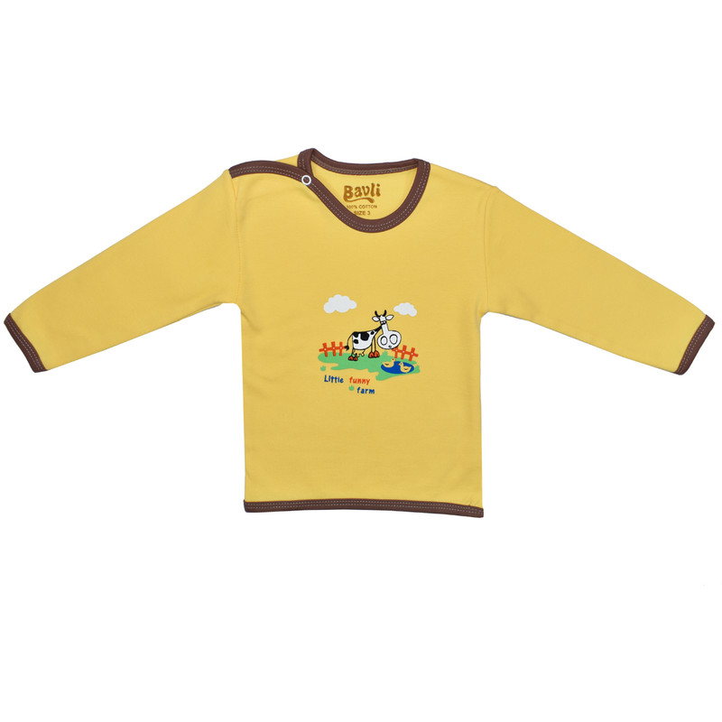 تی شرت آستین بلند نوزادی باولی مدل گاو
