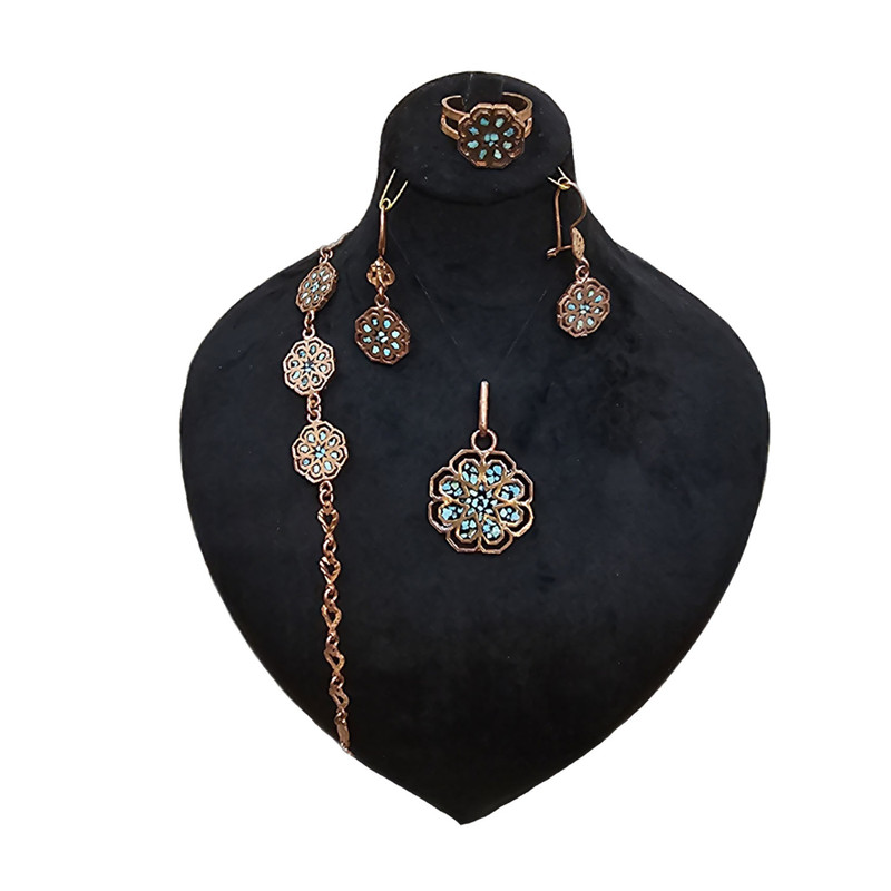 خرید و قیمت ست زیورآلات دست ساز زنانه مدل شمسه کد S056