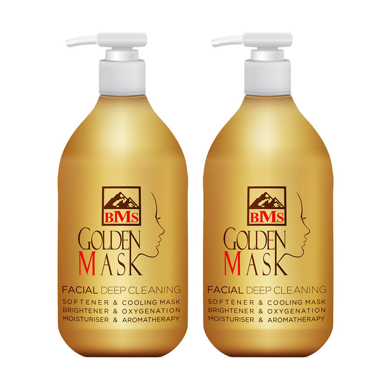 ماسک صورت بی ام اس مدل Golden حجم 300 میلی لیتر مجموعه 2 عددی