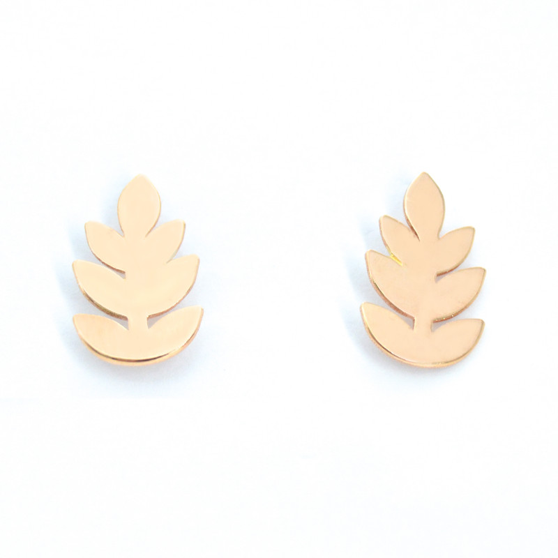 خرید و قیمت گوشواره طلا 18 عیار دخترانه مدل برگ