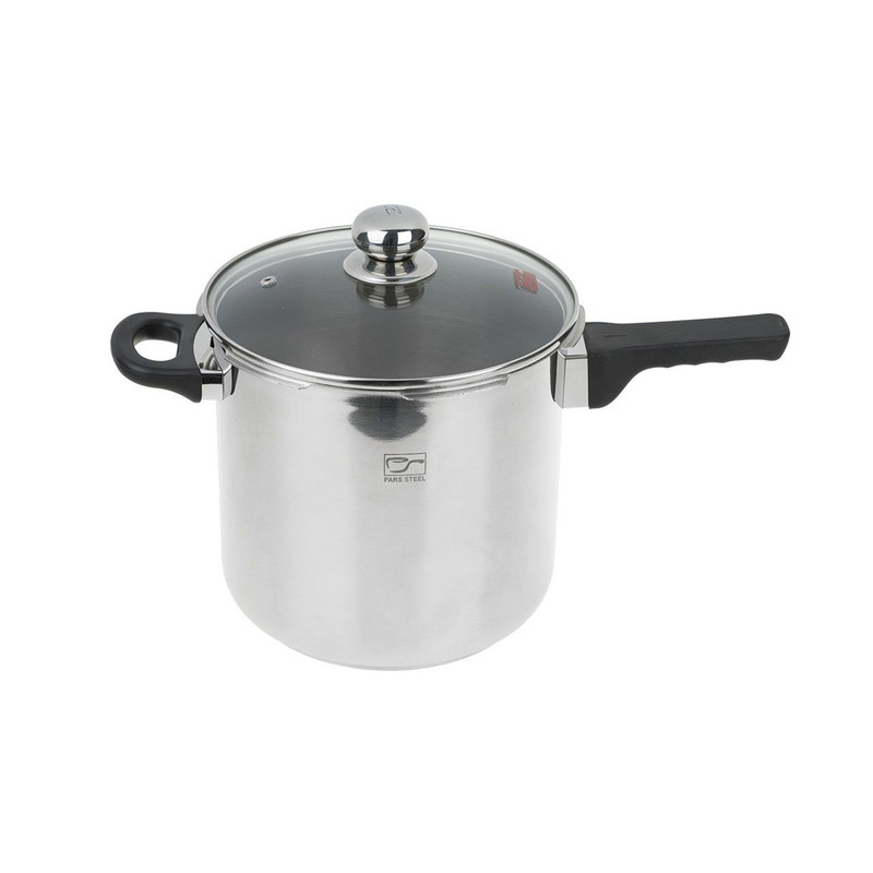 خرید و قیمت زودپز پارس استیل مدل کف دو لایه آلومینیومی گنجایش 7 لیتر