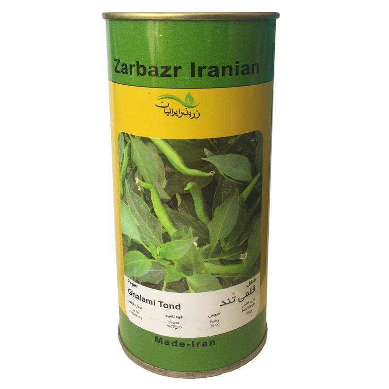 بذر فلفل قلمی تند زر بذر ایرانیان قوطی 1000 عددی مدل GH1000A-24