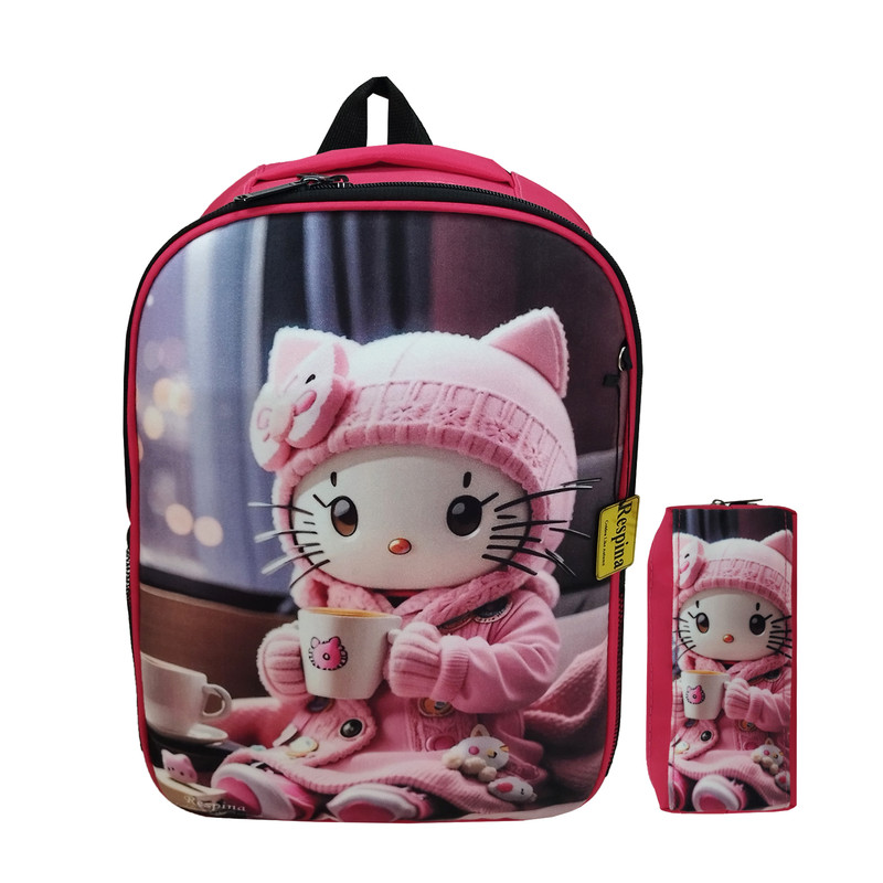 کوله پشتی مدل کیتی به همراه جامدادی