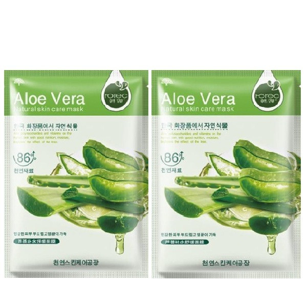 ماسک صورت رورک مدل آلوئه ورا وزن 30 گرم مجموعه 2 عددی