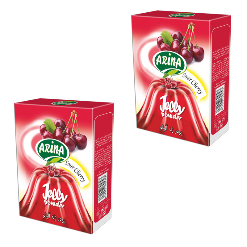 خرید و قیمت پودر ژله آلبالو آرینا - 100 گرم بسته 2 عددی