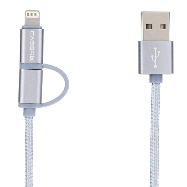 کابل تبدیل USB به لایتنینگ/microUSB کابریکس طول 1.5 متر 22