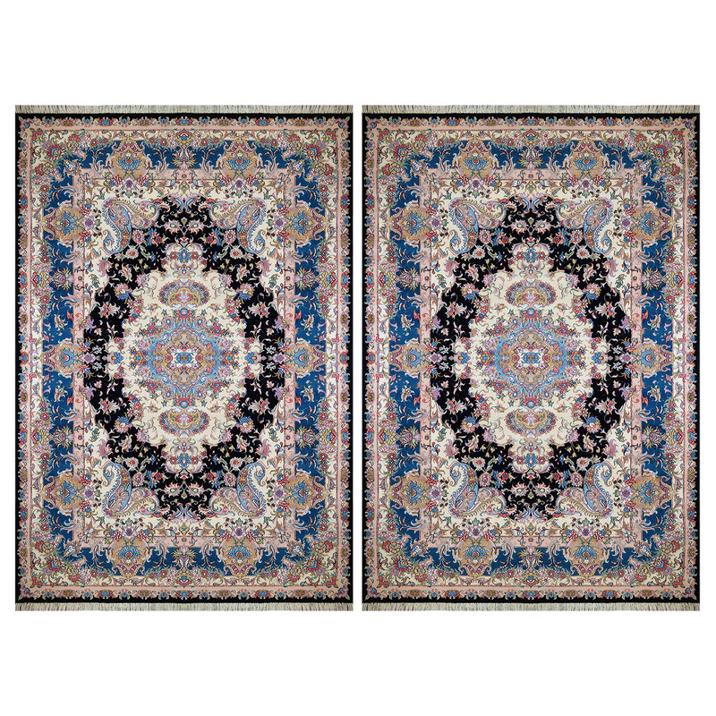 فرش دستبافت شش متری مدل تبریز بافت خراسان کد 472 یک جفت