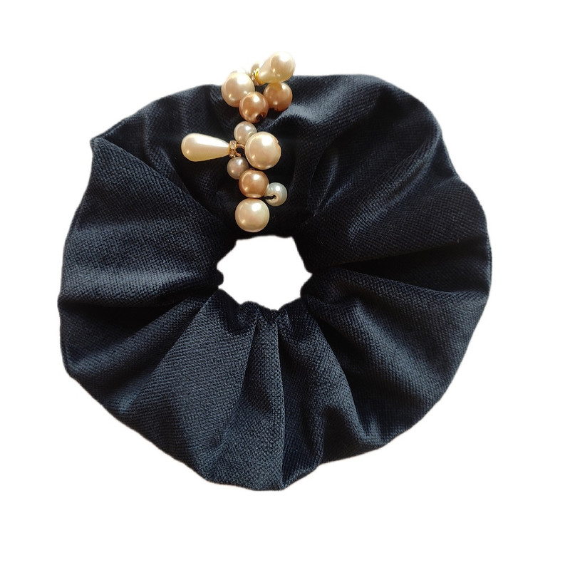 کش مو دست ساز مدل اسکرانچی مرواریدی