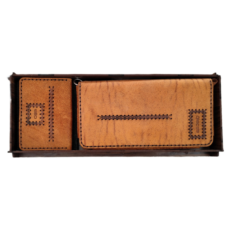 ست هدیه مدل چرم طبیعی بزی set-5