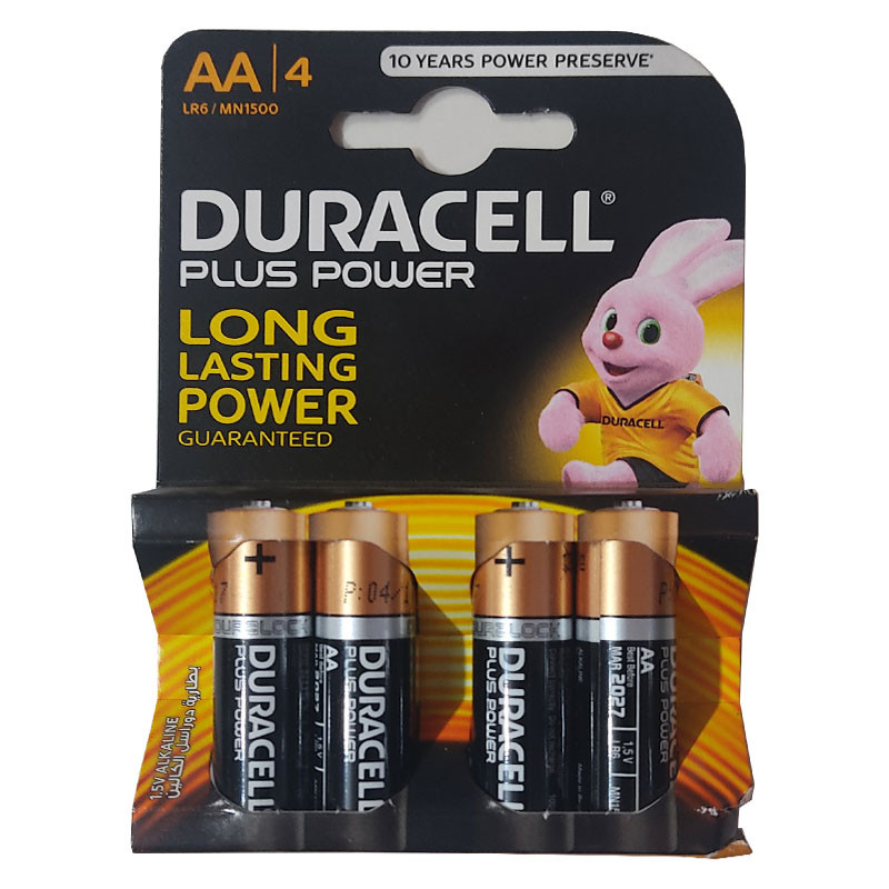 خرید و قیمت باتری قلمی دوراسل مدل PLUS POWER-LR6 بسته چهار عددی