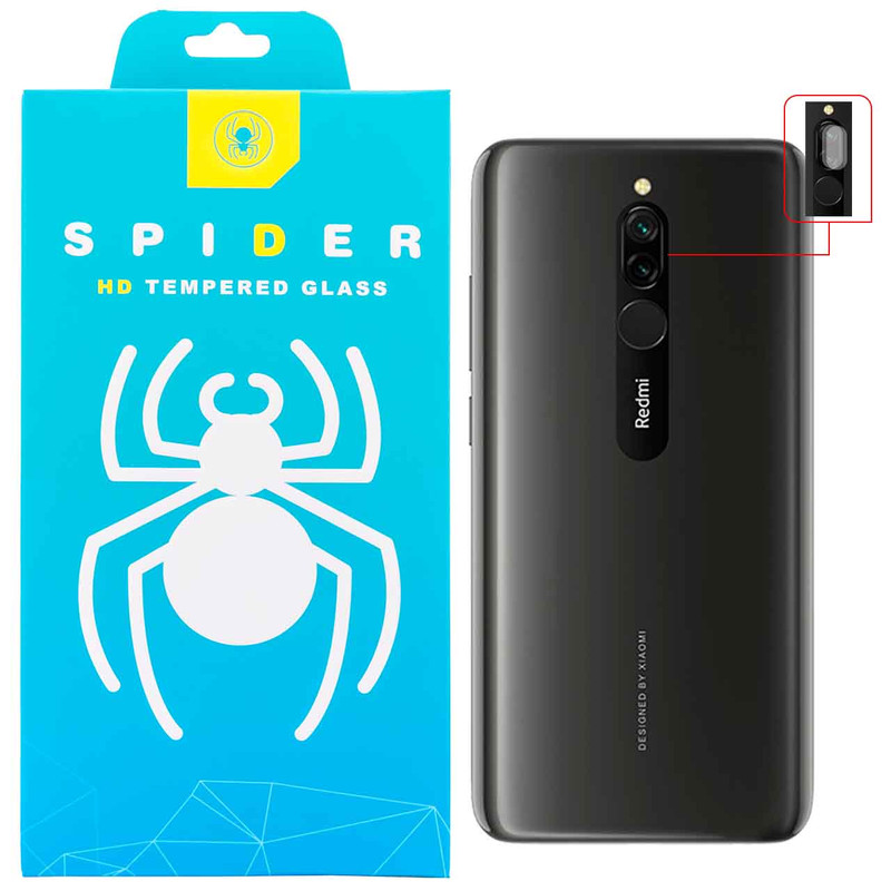 محافظ لنز دوربین اسپایدر مدل GC-2000 مناسب برای گوشی موبایل شیائومی Redmi 8 بسته دو عددی