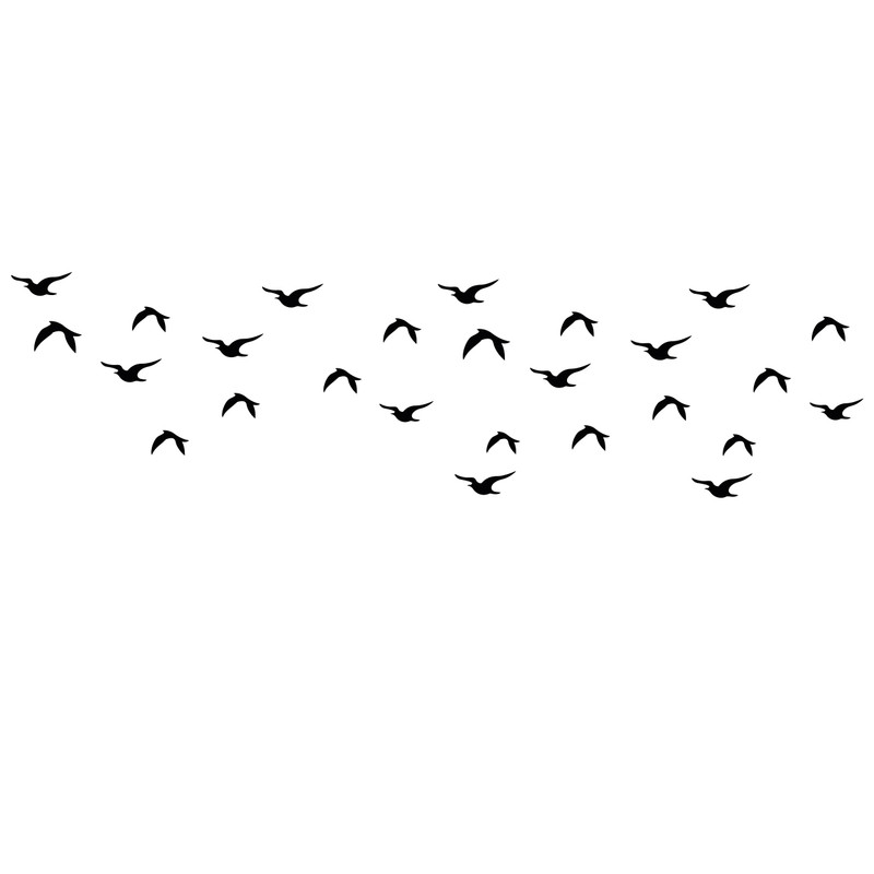 استیکر دیواری باروچین مدل پرنده های زیبا کد 4102