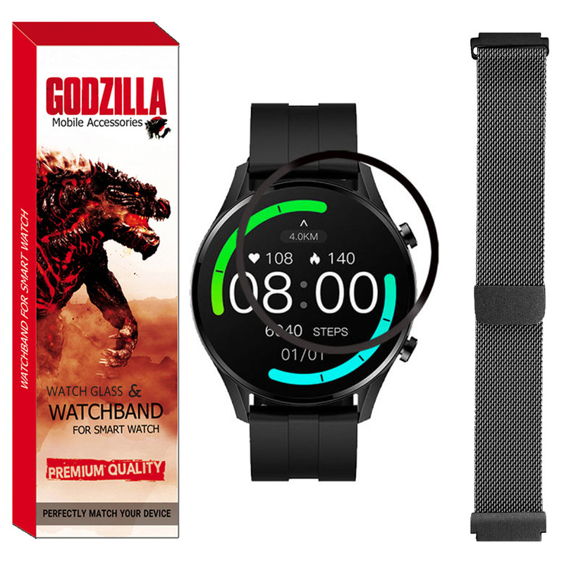 محافظ صفحه نمایش گودزیلا مدل GS-MLS مناسب برای ساعت هوشمند ایمیلب W12 به همراه بند