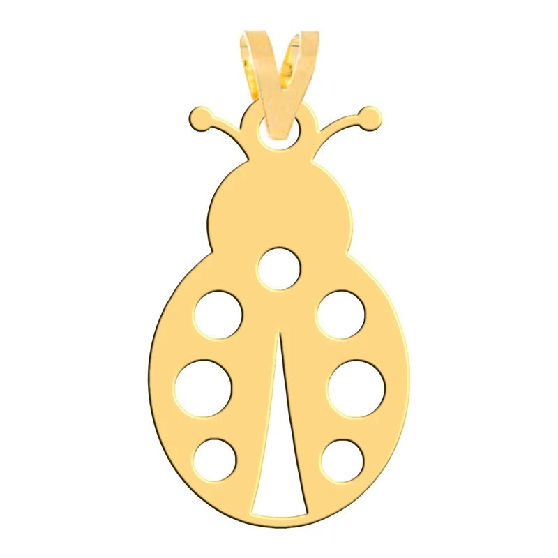 آویز گردنبند طلا 18 عیار زنانه مدل کفشدوزک