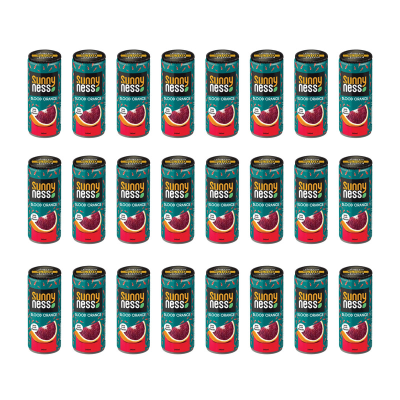 آبمیوه پرتقال توسرخ همراه با تکه های میوه سانی نس - 240 میلی لیتر بسته 24 عددی