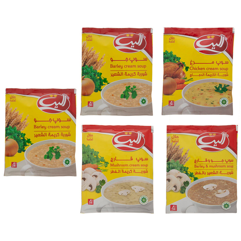 خرید و قیمت پک 5 عددی سوپ الیت مقدار 323 گرم