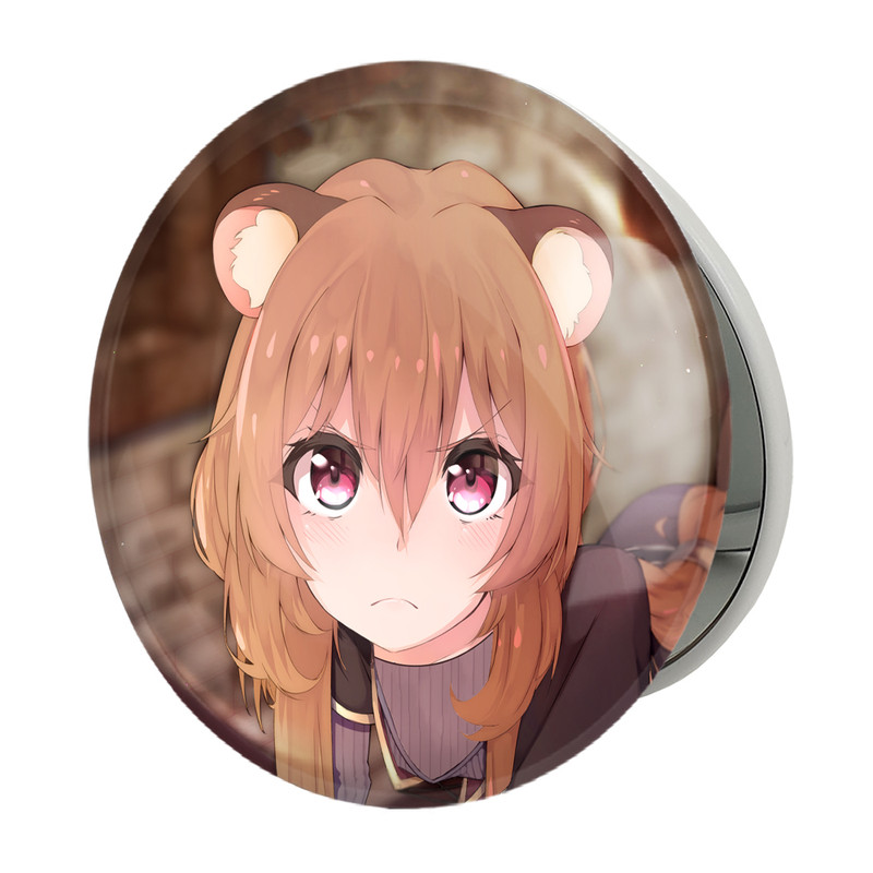 آینه جیبی خندالو طرح رافتالیا انیمه ظهور قهرمان سپر مدل تاشو کد 15940