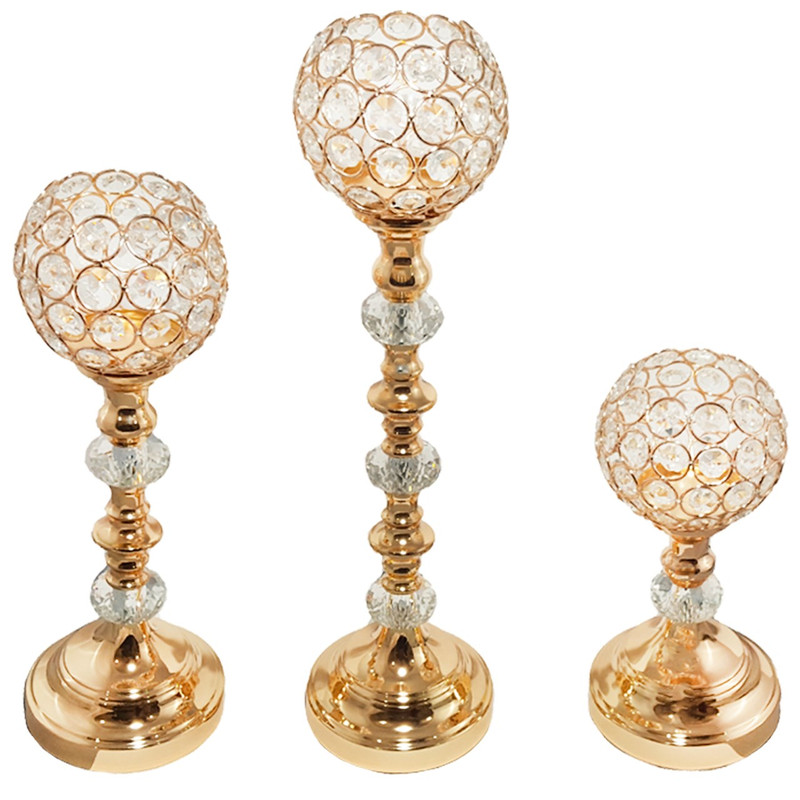 شمعدان شیانچی طرح زنبوری کد 09040102 مجموعه 3 عددی