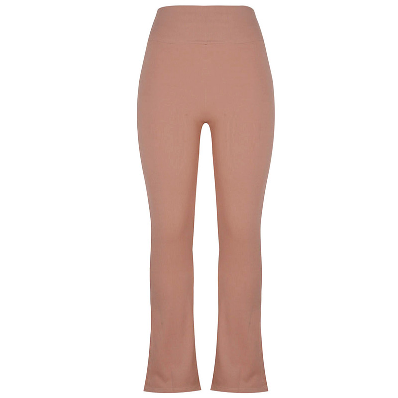 شلوار زنانه دکسونری مدل 256003127 چاکدار رنگ کالباسی