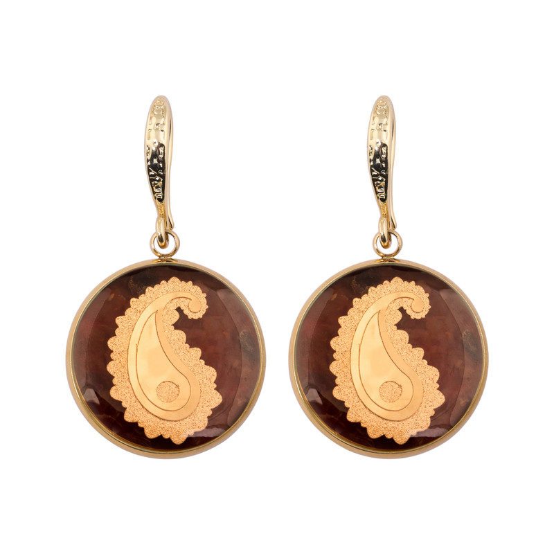 گوشواره زنانه الون طرح بته جقه کد 101