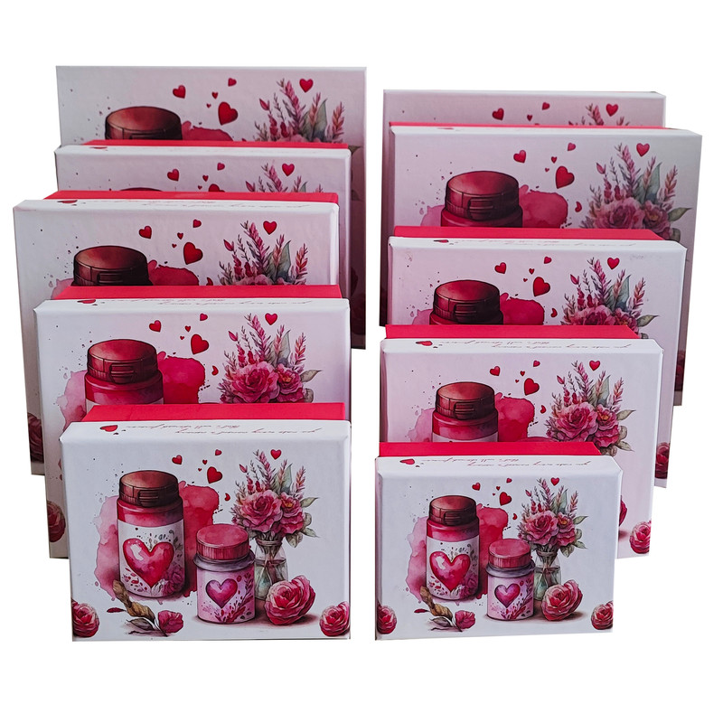 جعبه هدیه مدل قلب و عشق مجموعه 10 عددی