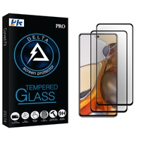 محافظ صفحه نمایش سرامیکی پی کی مدل Delta Glass مناسب برای گوشی موبایل شیائومی 11T Pro 5G 2107113SG بسته دو عددی