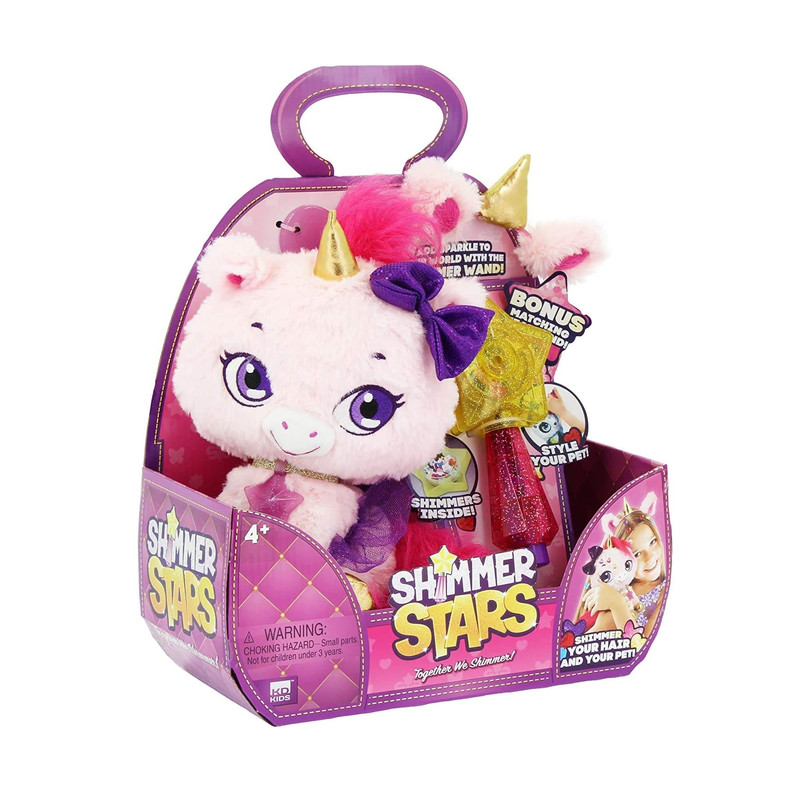 خرید و قیمت عروسک شیمر استارز مدل تک شاخ طرح یونیکورن ارتفاع 24 سانتی متر