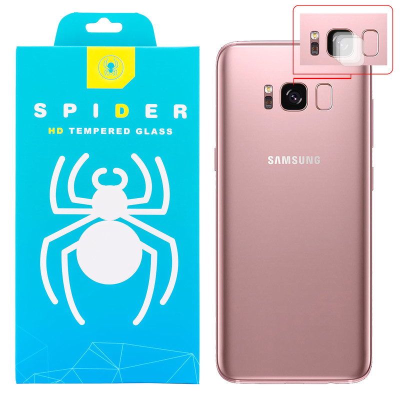 محافظ لنز دوربین اسپایدر مدل GC-2000 مناسب برای گوشی موبایل سامسونگ Galaxy S8 بسته سه عددی