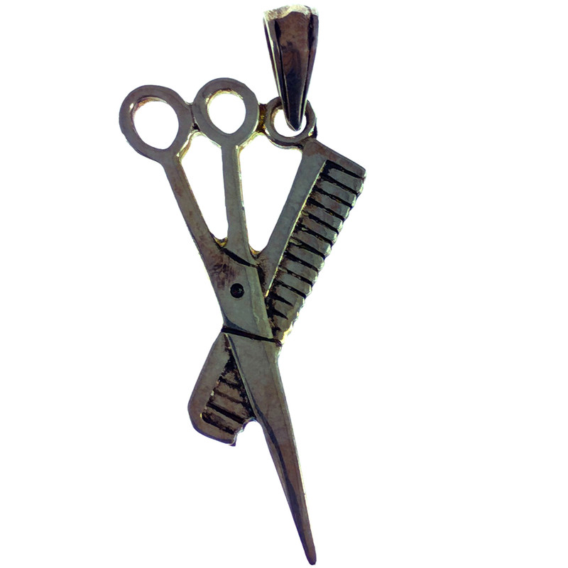 خرید و قیمت آویز گردنبند نقره سلین کالا مدل قیچی و شانه کد 103