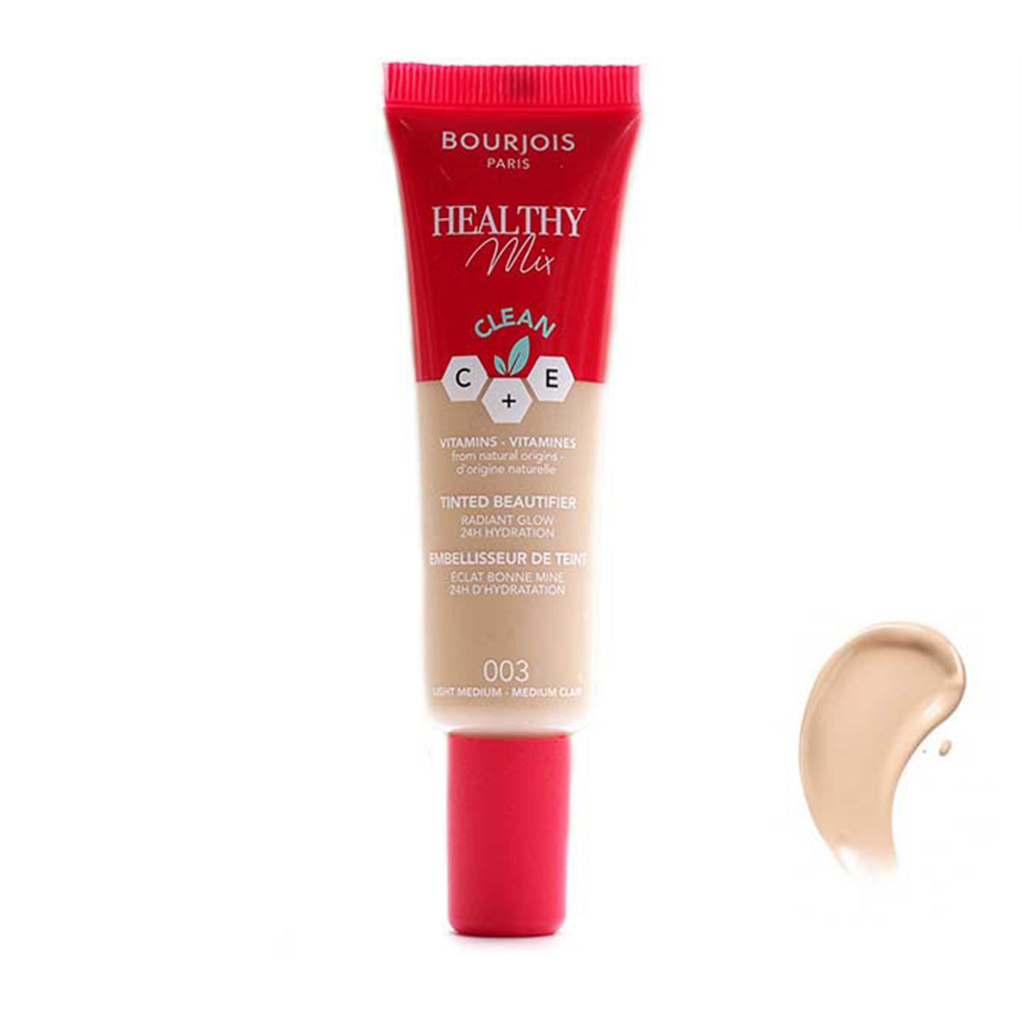 خرید و قیمت کرم پودر BB بورژوآ مدل HEALTHY MIX شماره 003 حجم 30 میلی لیتر