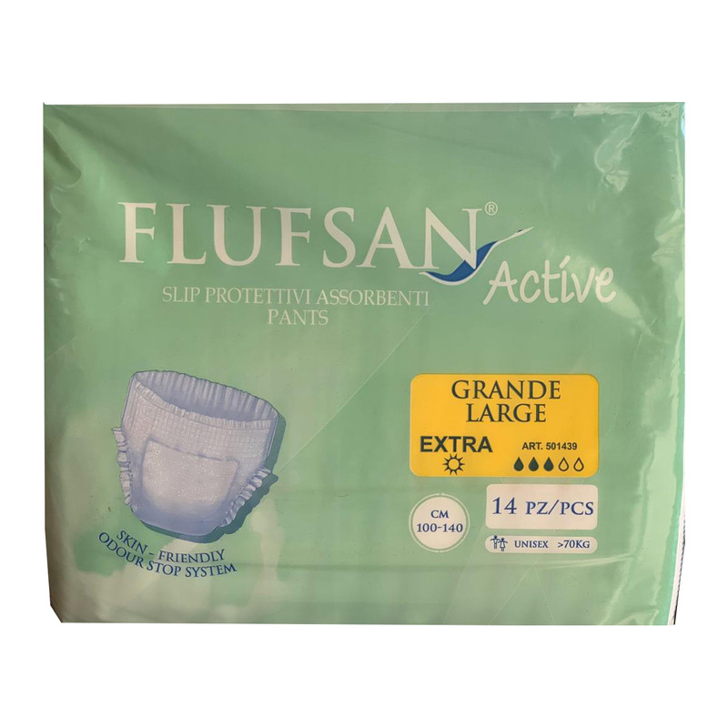 خرید و قیمت پوشینه شورتی بزرگسالان فلوفسان مدل اکسترا بسته 14 عددی