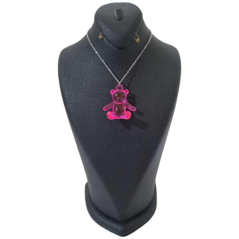 گردنبند دخترانه مدل تدی سه بعدی