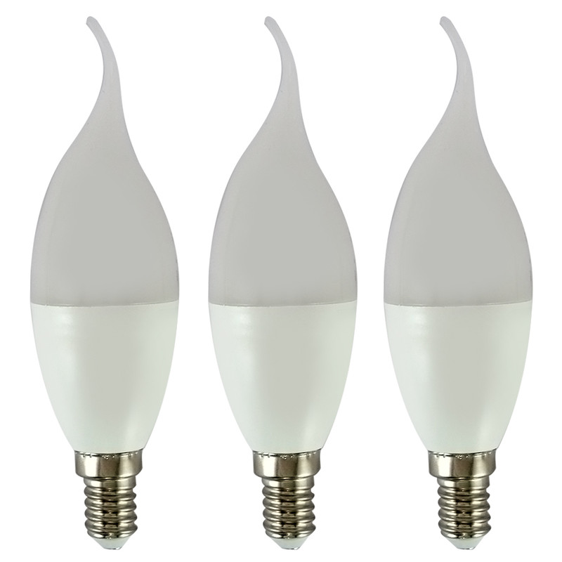 لامپ ال ای دی 7 وات تکتاب مدل اشکی پایه E14 بسته 3 عددی