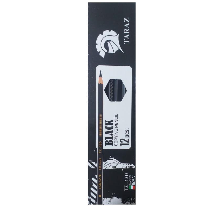 مداد مشکی تراز مدل شقایق بسته 12 عددی
