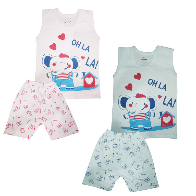 ست تاپ و شلوارک پسرانه تروسکان مدل olala