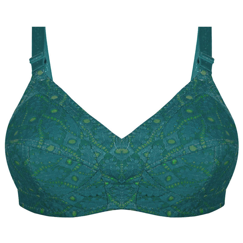 سوتین زنانه پرجامدا مدل 340019423 دانتل رنگ سبز تیره