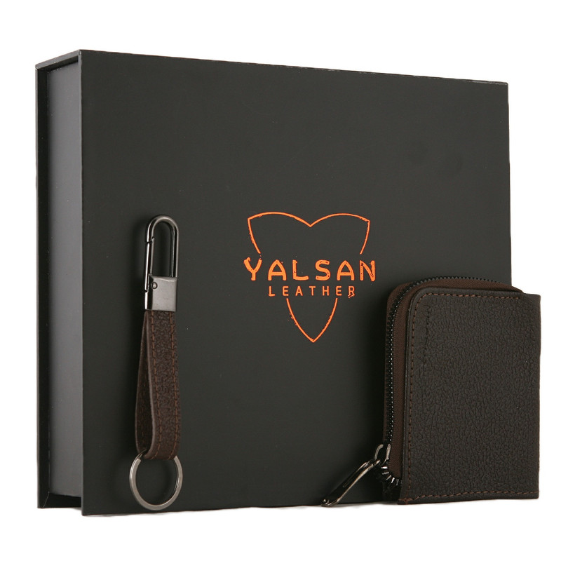 ست هدیه مردانه چرم یلسان مدل رادین کد 2-KIA-081-BF