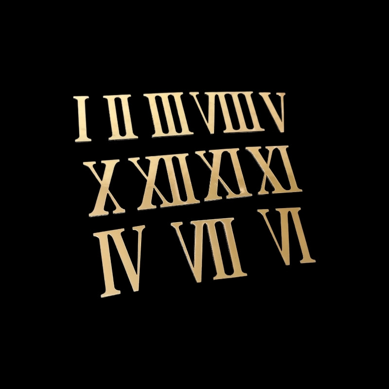 اعداد ساعت دیواری مدل یونانی 5 سانتی کد 0512 مجموعه 12 عددی