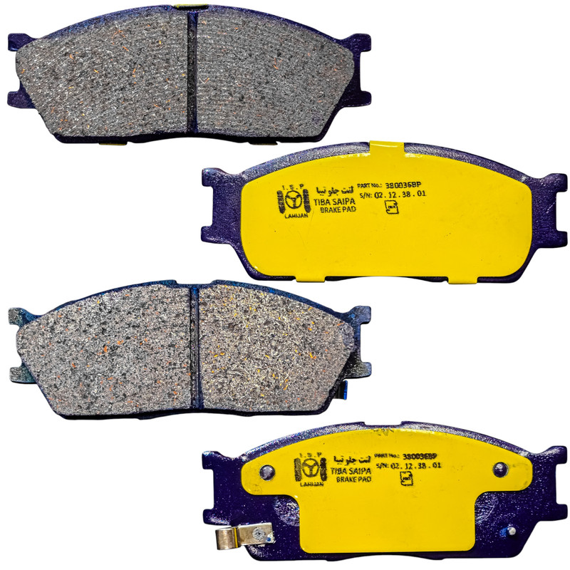 لنت ترمز چرخ جلو شرکت تولیدی قطعات جلوبندی خودرو ایران لاهیجان مدل 001241 مناسب برای تیبا